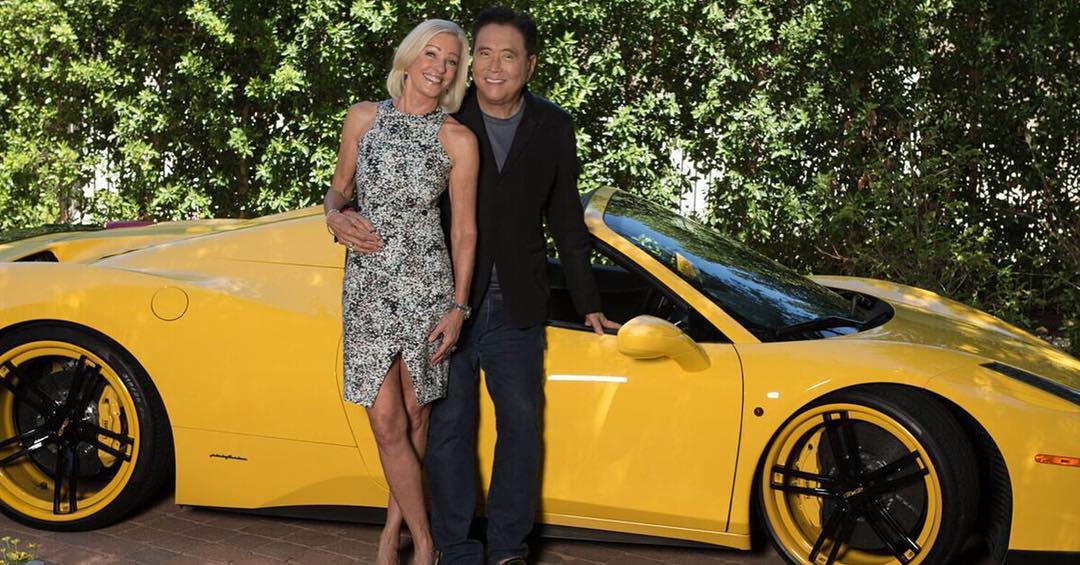 Kim Kiyosaki with Husband Robert Kiyosaki and Car